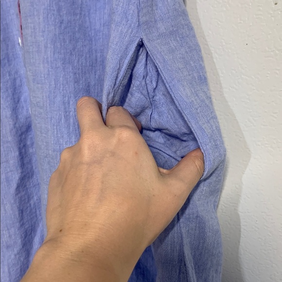 ANTHROPOLOGIE BLUE GREEN BUTTON DOWN LINEN BLEND MAXI DRESS SMALL - Picture 4 of 9